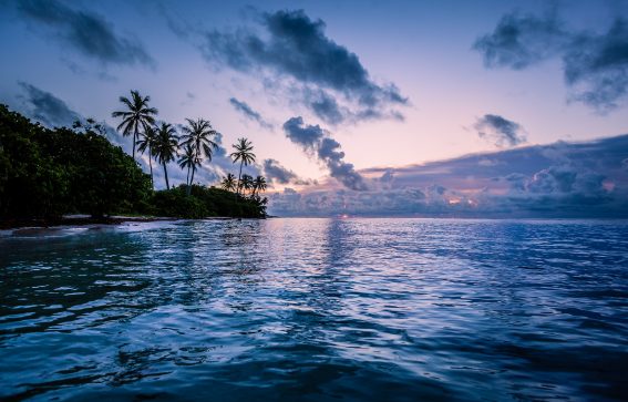 vackert landskap och himmel i Guadeluope Karibien