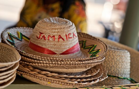 Sombrero med text Jamaica Karibien